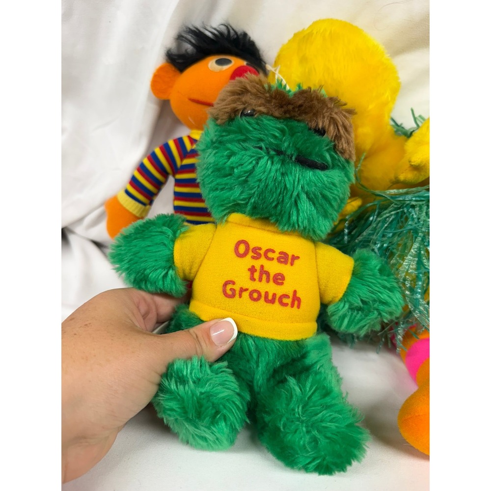 Vintage Sesame Street Plush Lot 5 Big Bird Hula Cookie Monster Bert Ernie Oscar - Picture 9 of 15